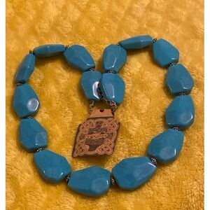 Boho Turquoise Statement Necklace Beaded Chunky Fashion‎ Jewelry